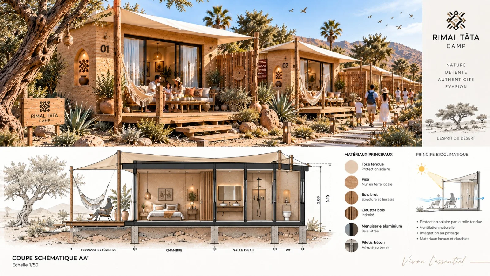 Architectural plan of the future Rimal camp