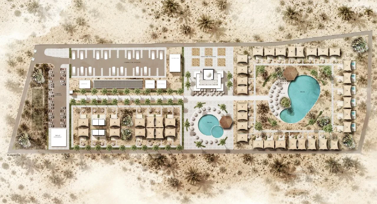 Site masterplan of the future Rimal camp